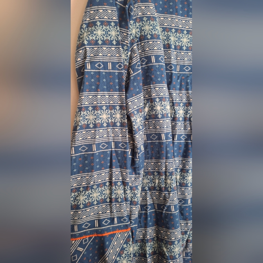 Woolrich Snow Blue Patterned Women's Pajama Set Sz XL Winter Longwear Xmas Basic - Picture 10 of 14